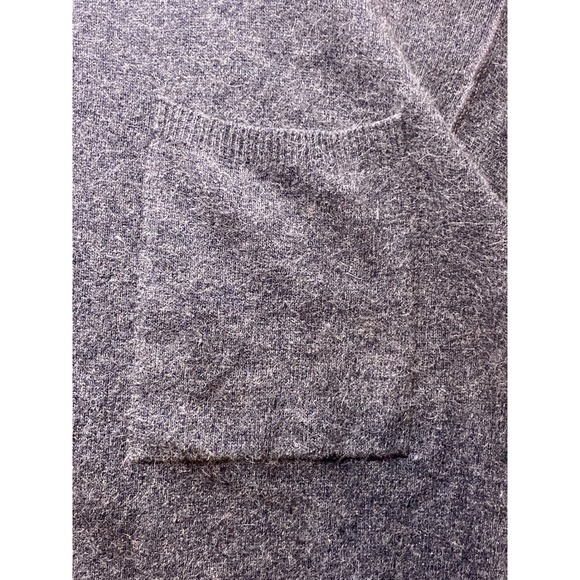 Tommy Hilfiger Sweater Mens Medium Gray Silk Angora Blend Preppy Academia - Picture 3 of 9